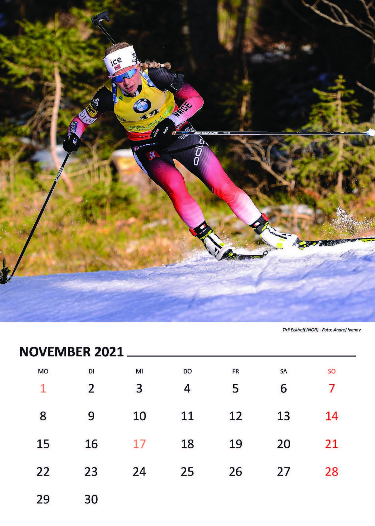 BIATHLON Wandkalender 2021 von Biathlon-News.de - Best Off Verlag